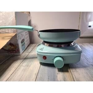 Nostalgia NM2UBNCKWMAQ MyMini 2 Piece Urban Cook Set, Blue. NOB. Mini Pan/Burner